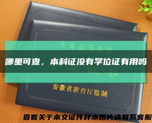 哪里可查，本科證沒有學位證有用嗎縮略圖