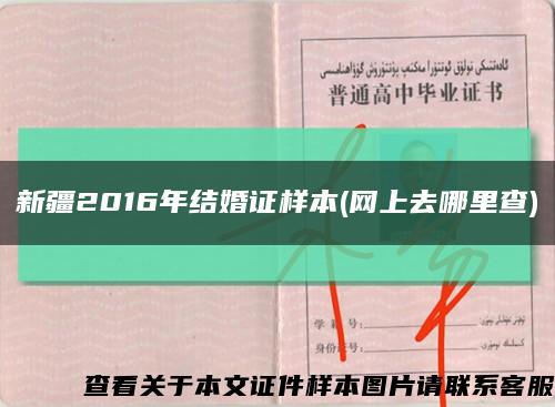 新疆2016年結婚證樣本(網上去哪里查)縮略圖