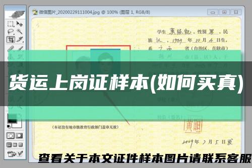 貨運上崗證樣本(如何買真)縮略圖