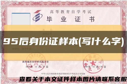 95后身份證樣本(寫什么字)縮略圖