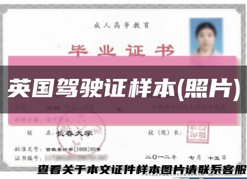 英國駕駛證樣本(照片)縮略圖