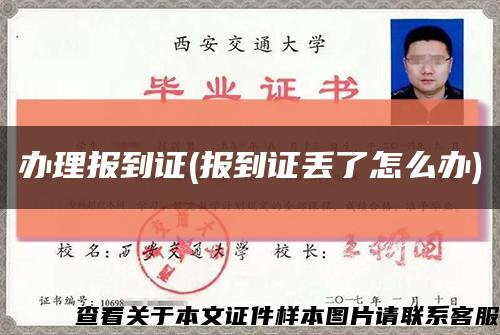 辦理報到證(報到證丟了怎么辦)縮略圖
