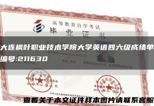 大連楓葉職業技術學院大學英語四六級成績單編號:211630縮略圖