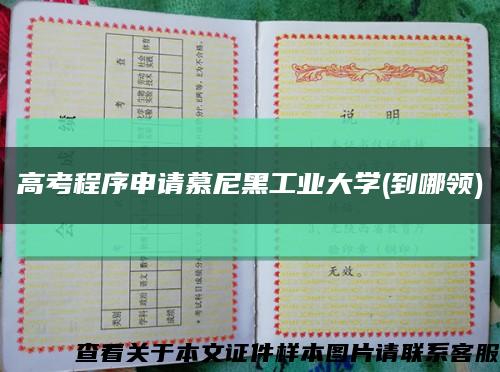 高考程序申請慕尼黑工業大學(到哪領)縮略圖
