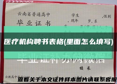 醫療機構聘書表格(里面怎么填寫)縮略圖