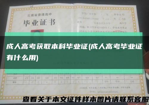 成人高考獲取本科畢業證(成人高考畢業證有什么用)縮略圖