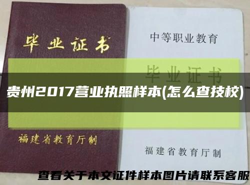 貴州2017營業執照樣本(怎么查技校)縮略圖