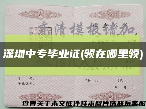 深圳中專畢業證(領在哪里領)縮略圖