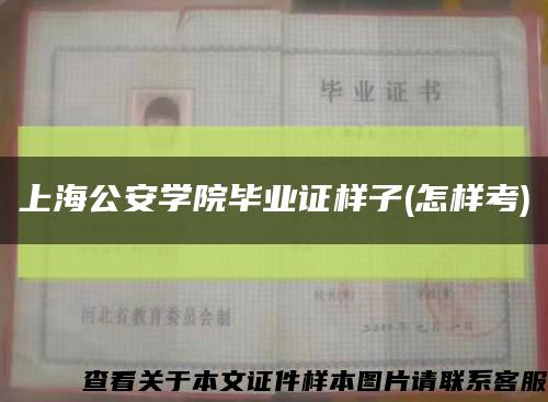 上海公安學院畢業證樣子(怎樣考)縮略圖