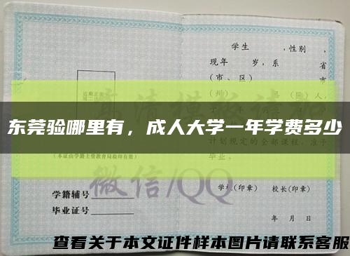 東莞驗哪里有，成人大學一年學費多少縮略圖