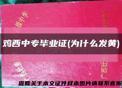 雞西中專畢業證(為什么發黃)縮略圖