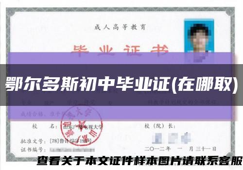 鄂爾多斯初中畢業證(在哪取)縮略圖