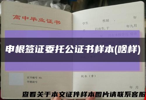 申根簽證委托公證書樣本(啥樣)縮略圖