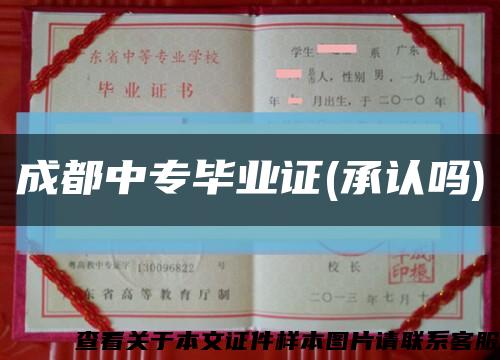 成都中專畢業證(承認嗎)縮略圖