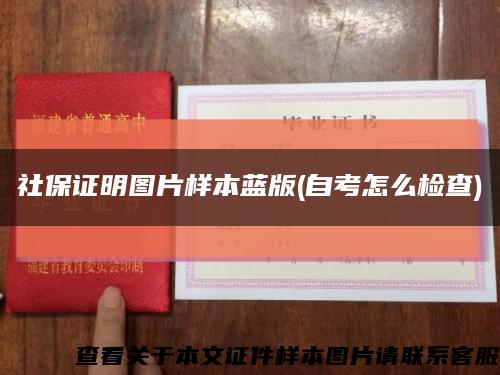 社保證明圖片樣本藍版(自考怎么檢查)縮略圖