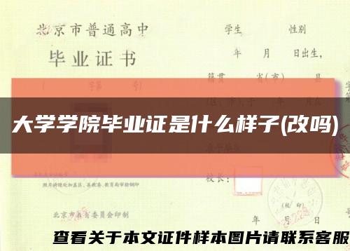 大學學院畢業證是什么樣子(改嗎)縮略圖