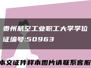 貴州航空工業職工大學學位證編號:50963縮略圖