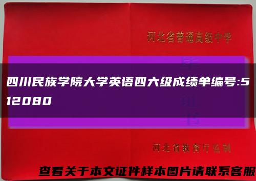 四川民族學院大學英語四六級成績單編號:512080縮略圖