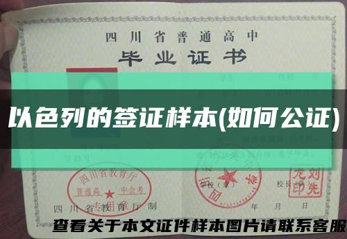 以色列的簽證樣本(如何公證)縮略圖