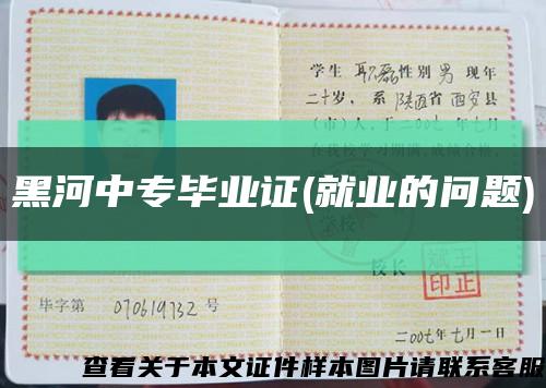 黑河中專畢業證(就業的問題)縮略圖