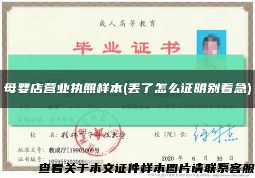 母嬰店營業執照樣本(丟了怎么證明別著急)縮略圖