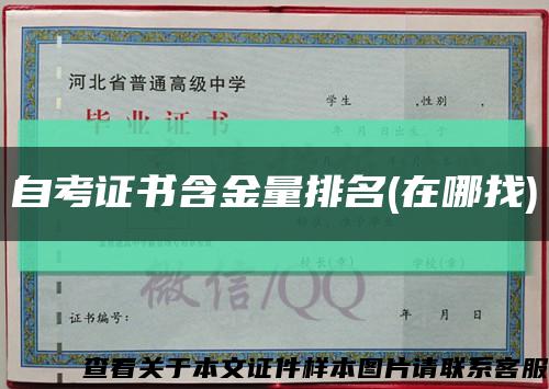 自考證書含金量排名(在哪找)縮略圖