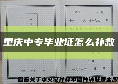 重慶中專畢業證怎么補救縮略圖