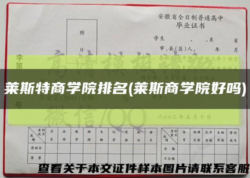 萊斯特商學院排名(萊斯商學院好嗎)縮略圖