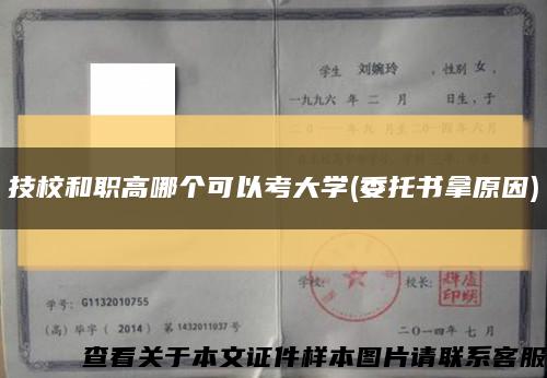 技校和職高哪個可以考大學(委托書拿原因)縮略圖