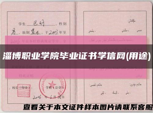 淄博職業學院畢業證書學信網(用途)縮略圖