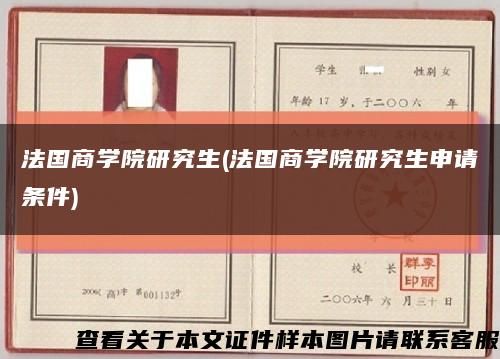 法國商學院研究生(法國商學院研究生申請條件)縮略圖