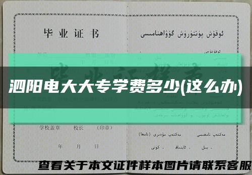 泗陽電大大專學費多少(這么辦)縮略圖