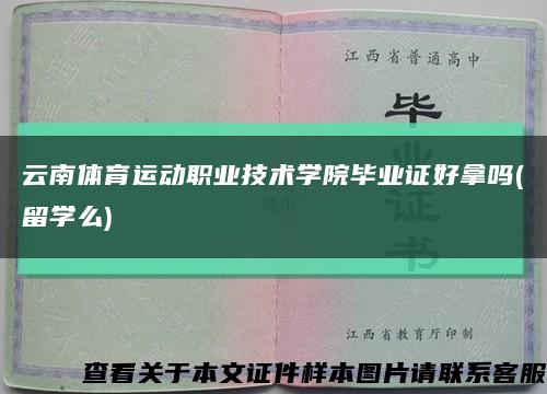 云南體育運動職業技術學院畢業證好拿嗎(留學么)縮略圖