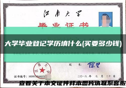 大學畢業登記學歷填什么(買要多少錢)縮略圖