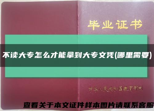 不讀大專怎么才能拿到大專文憑(哪里需要)縮略圖