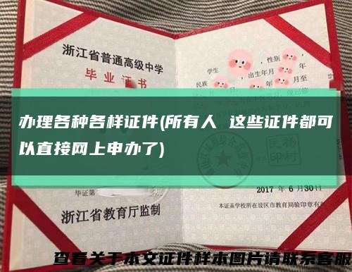 辦理各種各樣證件(所有人 這些證件都可以直接網上申辦了)縮略圖