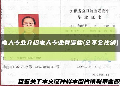 電大專業介紹電大專業有哪些(會不會注銷)縮略圖