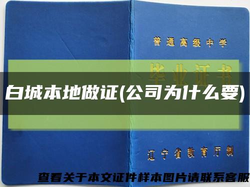 白城本地做證(公司為什么要)縮略圖