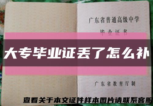 大專畢業證丟了怎么補縮略圖