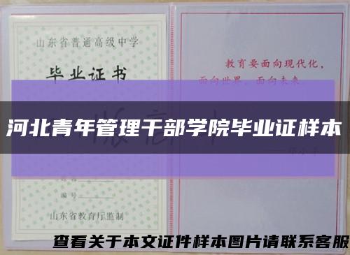 河北青年管理干部學院畢業證樣本縮略圖