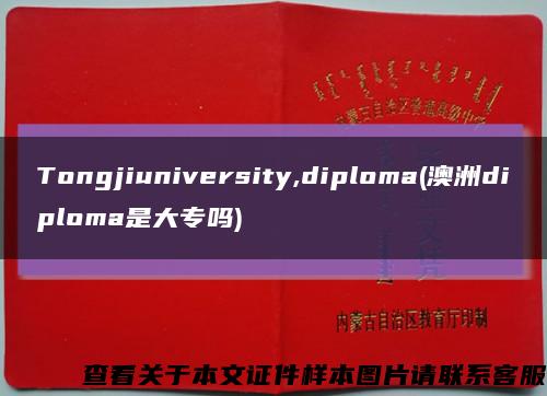 Tongjiuniversity,diploma(澳洲diploma是大專嗎)縮略圖