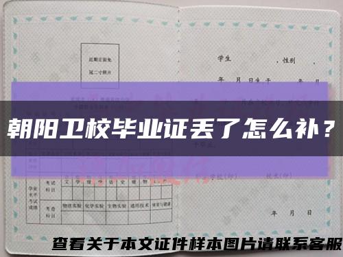 朝陽衛校畢業證丟了怎么補？縮略圖