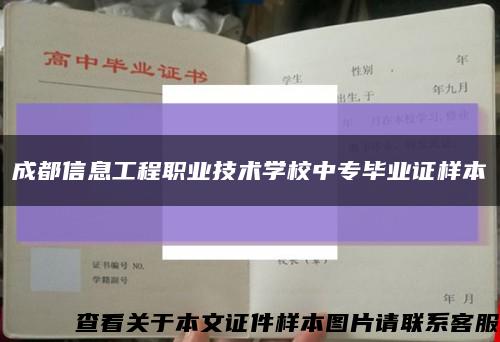 成都信息工程職業技術學校中專畢業證樣本縮略圖