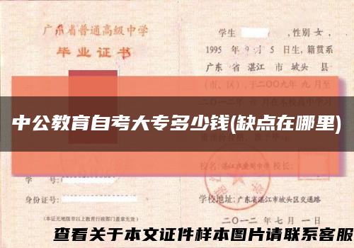 中公教育自考大專多少錢(缺點在哪里)縮略圖