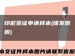 印尼簽證申請樣本(緩發原因)縮略圖