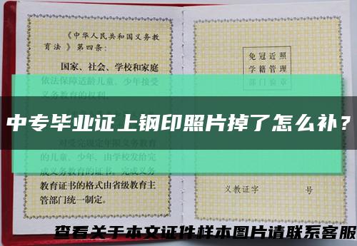 中專畢業證上鋼印照片掉了怎么補？縮略圖