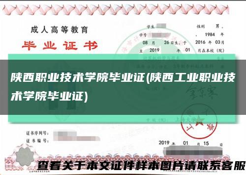 陜西職業技術學院畢業證(陜西工業職業技術學院畢業證)縮略圖