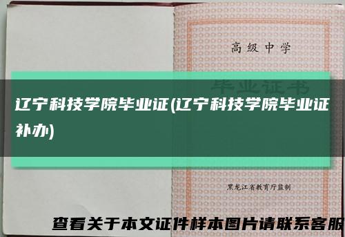 遼寧科技學院畢業證(遼寧科技學院畢業證補辦)縮略圖