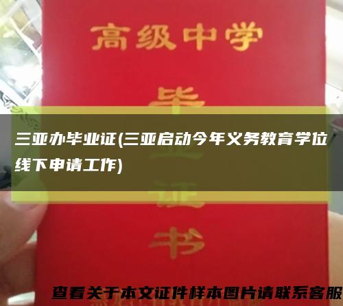 三亞辦畢業證(三亞啟動今年義務教育學位線下申請工作)縮略圖