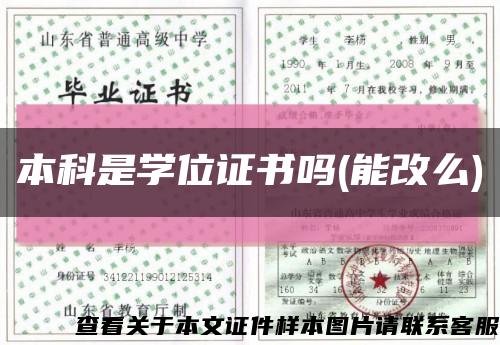 本科是學位證書嗎(能改么)縮略圖